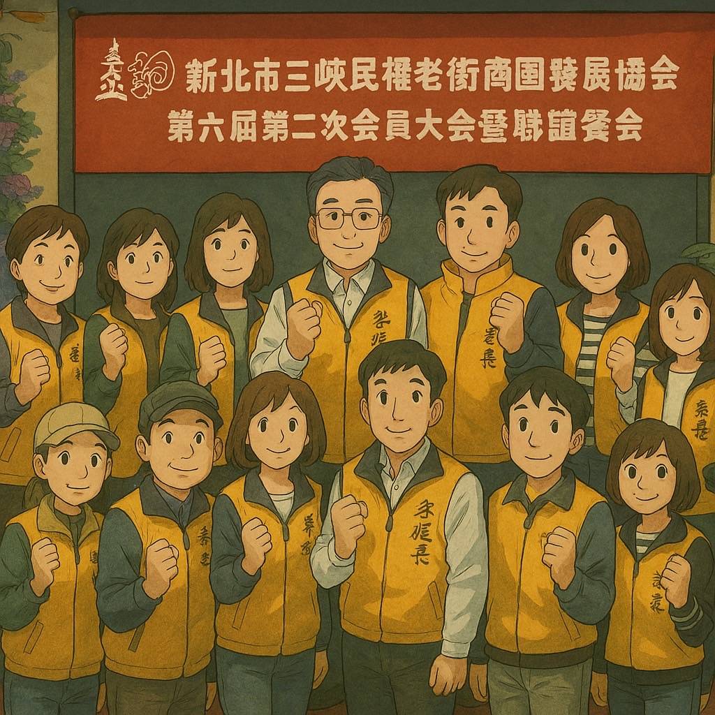 【協會跟風一下】三峽民權老街商圈發展協會 第六屆理監事及幹部.....「蠟筆小新風」與「吉卜力」風格